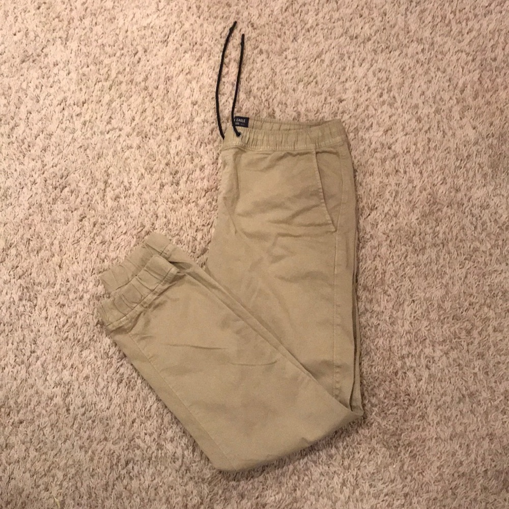 American Eagle Khaki Joggers-Active Flex
